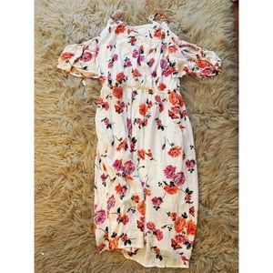 Plus size cold shoulder dress